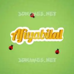 afiyabilal in Ladybugs style - 3D name wallpaper
