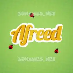afreed in Ladybugs style - 3D name wallpaper