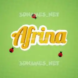 afrina in Ladybugs style - 3D name wallpaper
