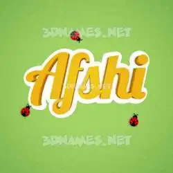 afshi in Ladybugs style - 3D name wallpaper