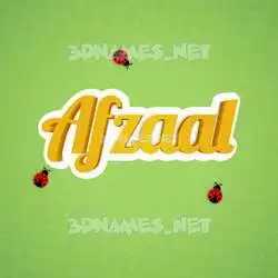 afzaal in Ladybugs style - 3D name wallpaper