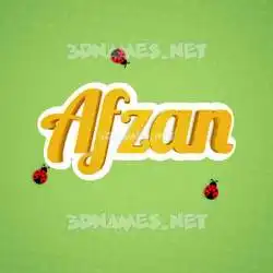 afzan in Ladybugs style - 3D name wallpaper