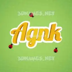 agnk in Ladybugs style - 3D name wallpaper