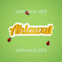 ahlawat in Ladybugs style - 3D name wallpaper