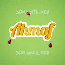 ahmaf in Ladybugs style - 3D name wallpaper