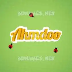 ahmdoo in Ladybugs style - 3D name wallpaper