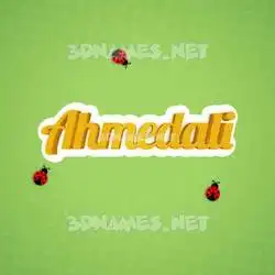 ahmedali in Ladybugs style - 3D name wallpaper
