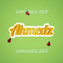 ahmedz in Ladybugs style - 3D name wallpaper