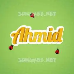 ahmid in Ladybugs style - 3D name wallpaper
