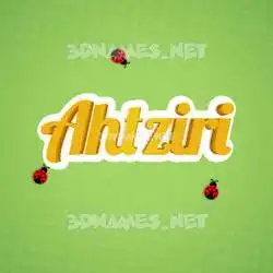 ahtziri in Ladybugs style - 3D name wallpaper