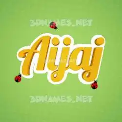 aijaj in Ladybugs style - 3D name wallpaper