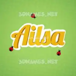 ailsa in Ladybugs style - 3D name wallpaper