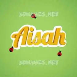 aisah in Ladybugs style - 3D name wallpaper