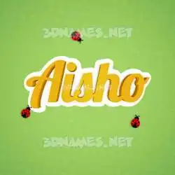 aisho in Ladybugs style - 3D name wallpaper