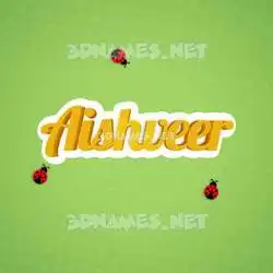 aishveer in Ladybugs style - 3D name wallpaper