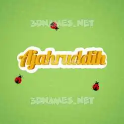 ajahruddih in Ladybugs style - 3D name wallpaper