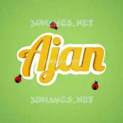 ajan in Ladybugs style - 3D name wallpaper