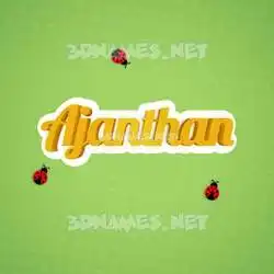 ajanthan in Ladybugs style - 3D name wallpaper