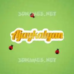 ajaykalyan in Ladybugs style - 3D name wallpaper