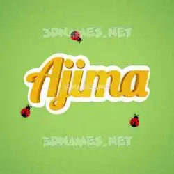 ajima in Ladybugs style - 3D name wallpaper