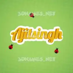 ajitsingh in Ladybugs style - 3D name wallpaper