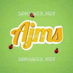 ajms in Ladybugs style - 3D name wallpaper