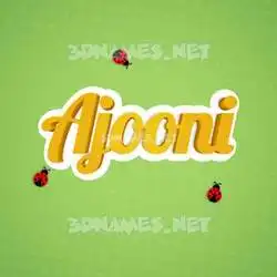 ajooni in Ladybugs style - 3D name wallpaper