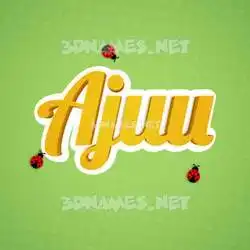ajuu in Ladybugs style - 3D name wallpaper