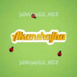 akanshajha in Ladybugs style - 3D name wallpaper