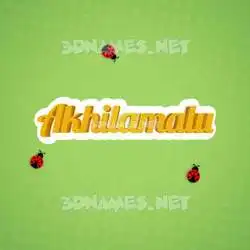 akhilamalu in Ladybugs style - 3D name wallpaper
