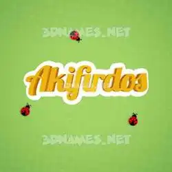 akifirdos in Ladybugs style - 3D name wallpaper