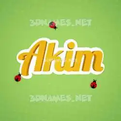 akim in Ladybugs style - 3D name wallpaper