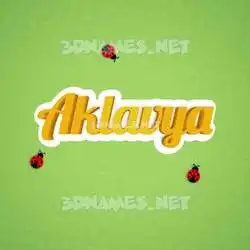 aklavya in Ladybugs style - 3D name wallpaper