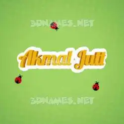 akmal jutt in Ladybugs style - 3D name wallpaper