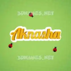aknasha in Ladybugs style - 3D name wallpaper