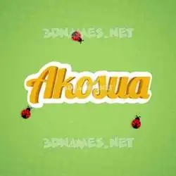 akosua in Ladybugs style - 3D name wallpaper