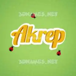 akrep in Ladybugs style - 3D name wallpaper