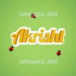 akrisht in Ladybugs style - 3D name wallpaper