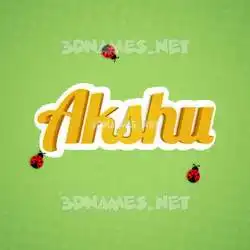 akshu in Ladybugs style - 3D name wallpaper
