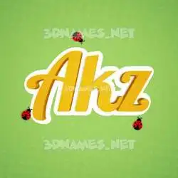 akz in Ladybugs style - 3D name wallpaper