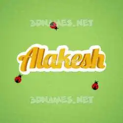 alakesh in Ladybugs style - 3D name wallpaper