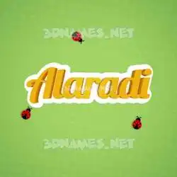 alaradi in Ladybugs style - 3D name wallpaper