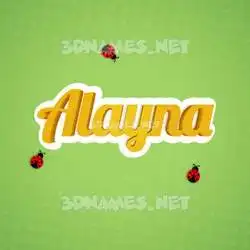 alayna in Ladybugs style - 3D name wallpaper