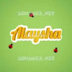 alaysha in Ladybugs style - 3D name wallpaper