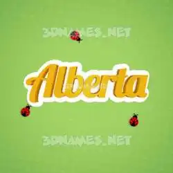 alberta in Ladybugs style - 3D name wallpaper
