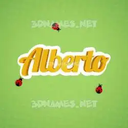 alberto in Ladybugs style - 3D name wallpaper