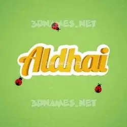 aldhai in Ladybugs style - 3D name wallpaper