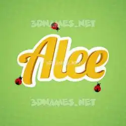 alee in Ladybugs style - 3D name wallpaper