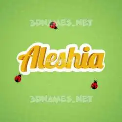 aleshia in Ladybugs style - 3D name wallpaper
