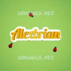 alexbrian in Ladybugs style - 3D name wallpaper